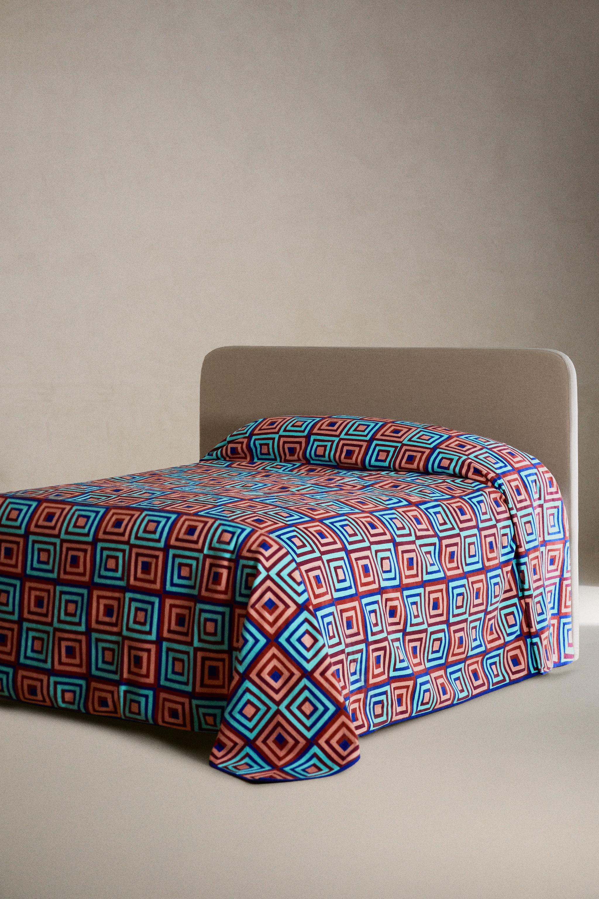 COUVRE-LIT COTON CARREAUX X COLLAGERIE